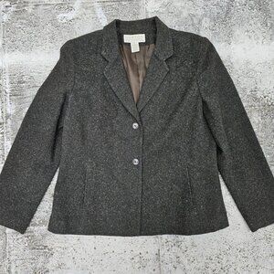 Norton Mcnaughton Women Blazer 100% Wool Two Button Style Jacket Size 10